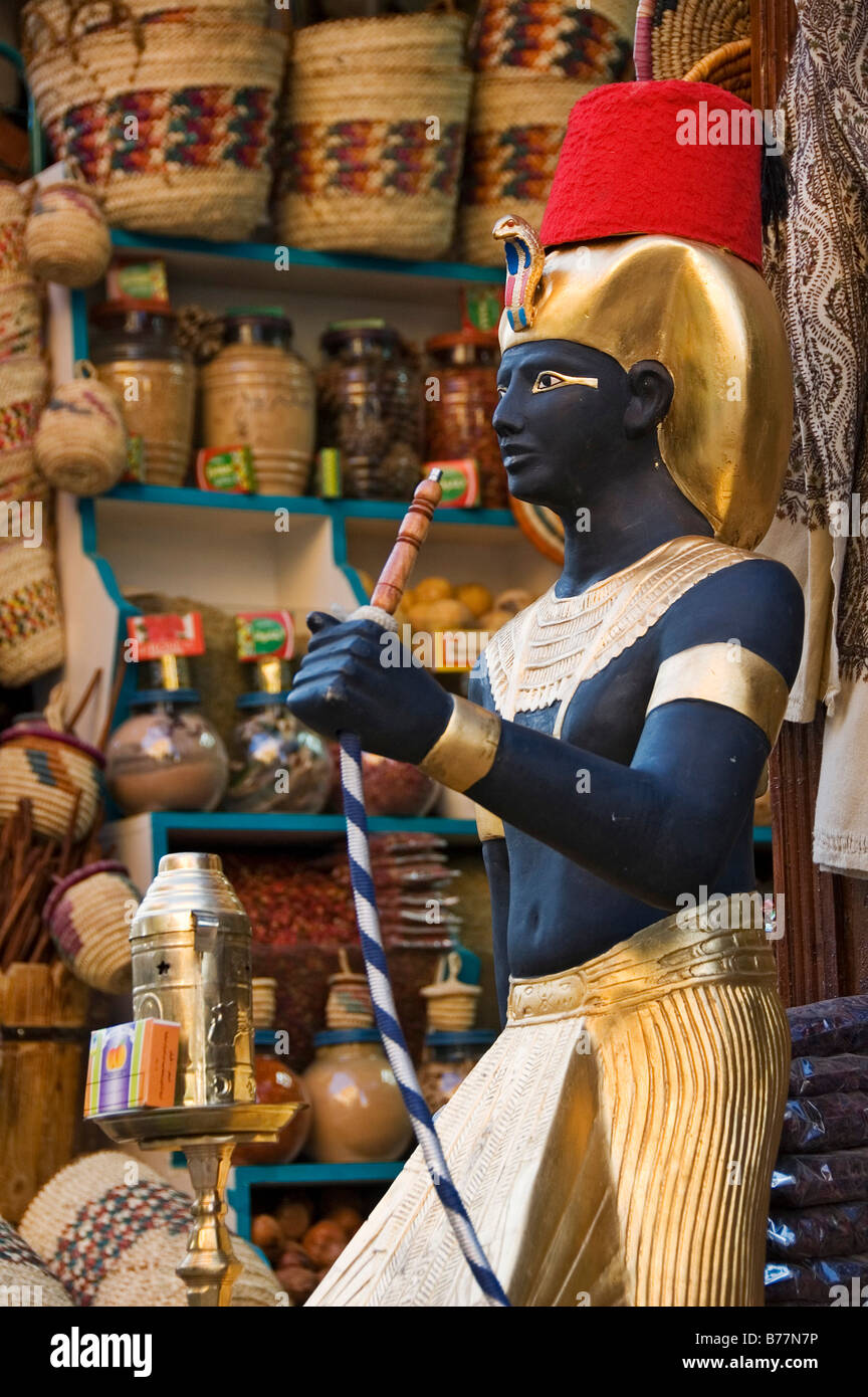 Souvenirs in a shop, Aswan, Egypt, Africa Stock Photo