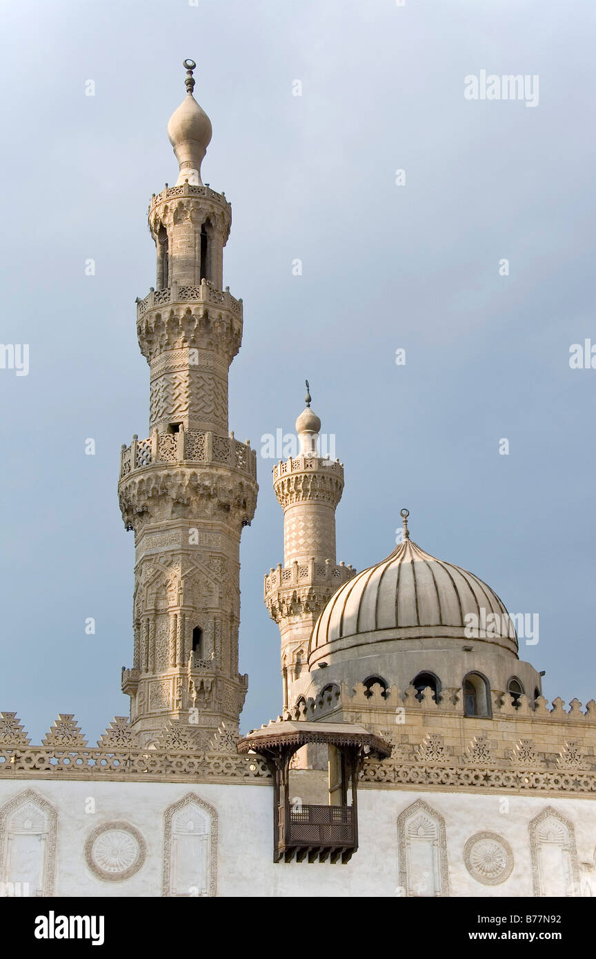Minaret of the Al Azhar Mosque, Cairo, Egypt, Africa Stock Photo