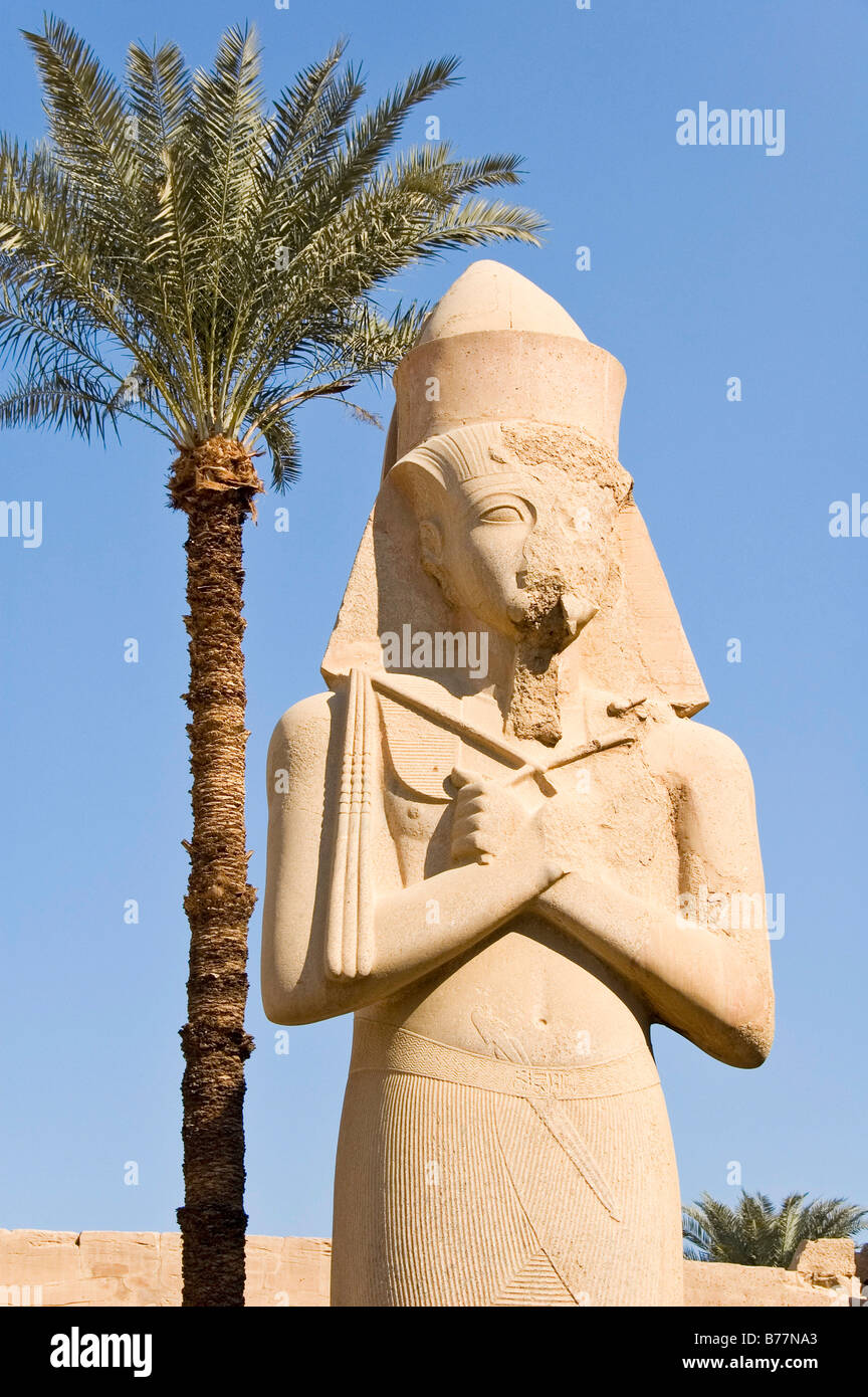 Statue of Ramses II, Karnak temple complex, Luxor, Egypt, Africa Stock ...