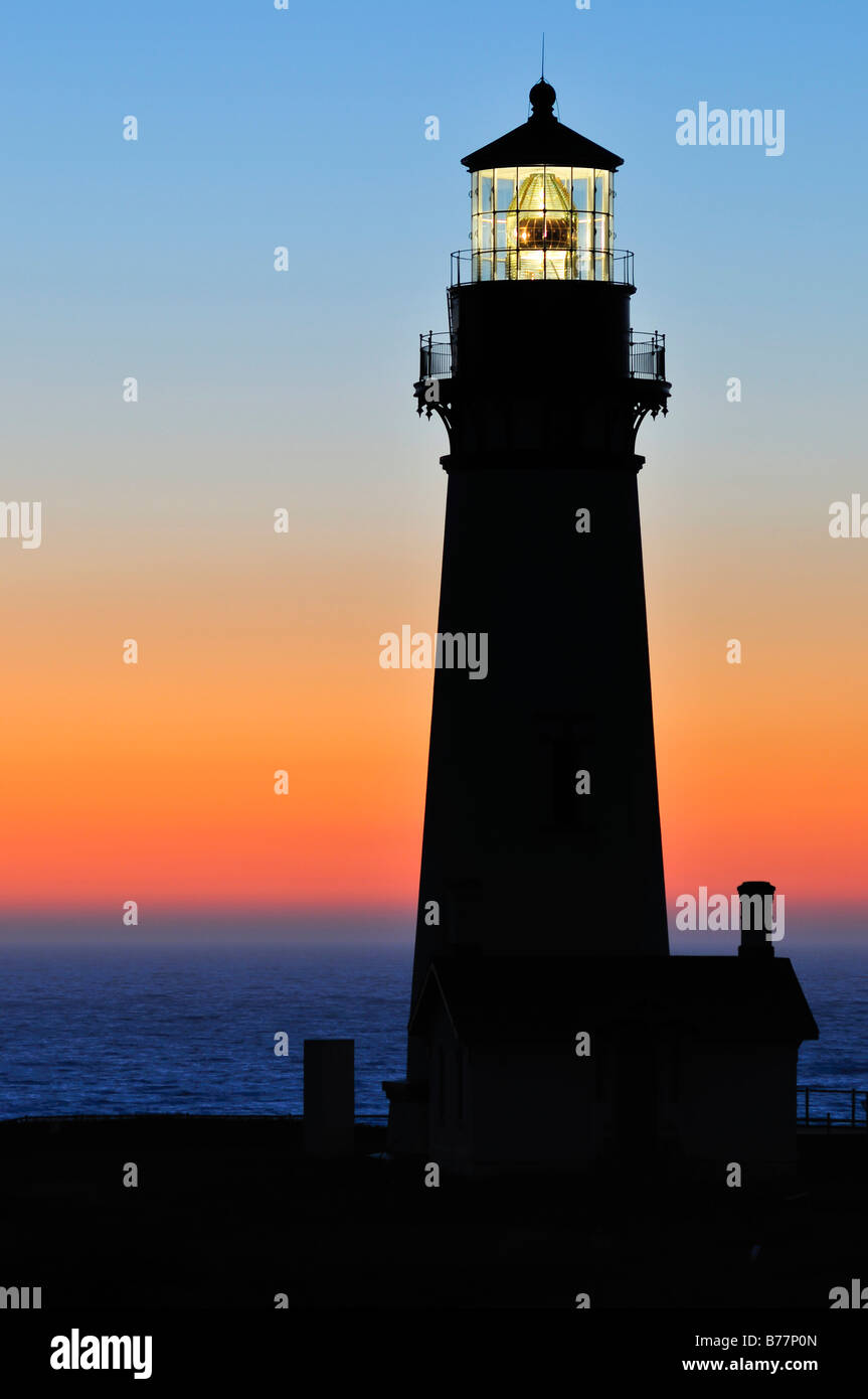 Yaquina Head Lighthouse, tallest lighthouse in Oregon, 28.5 metres, point of interest, Yaquina Head, Oregon, USA, North America Stock Photo