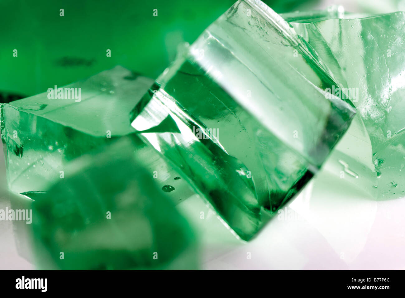 Green jelly Stock Photo