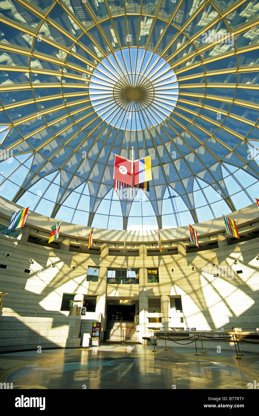 Interior rotunda,Museum of African American History,Detroit Michigan Stock Photo