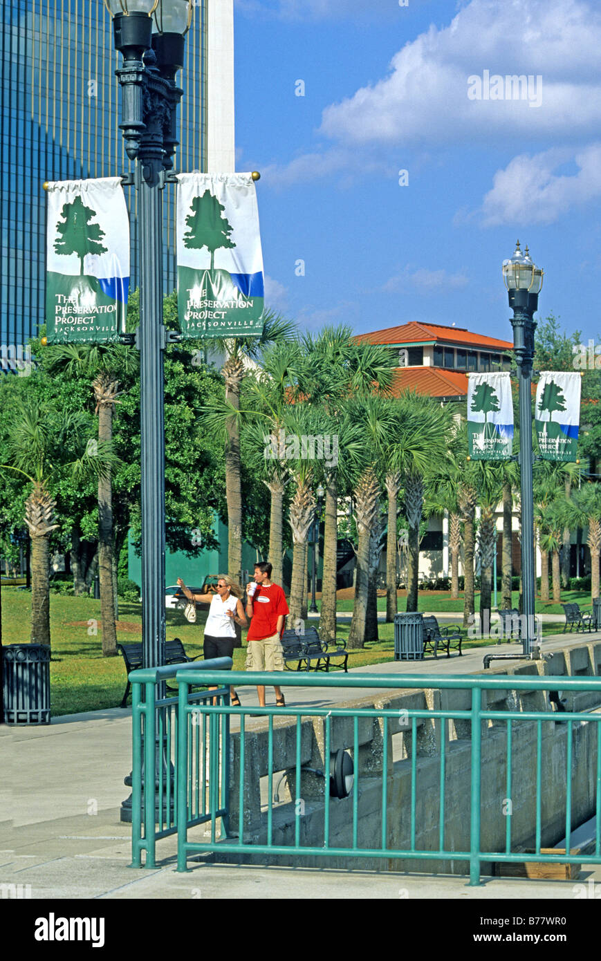 Florida jacksonville the jacksonville landing hires stock photography