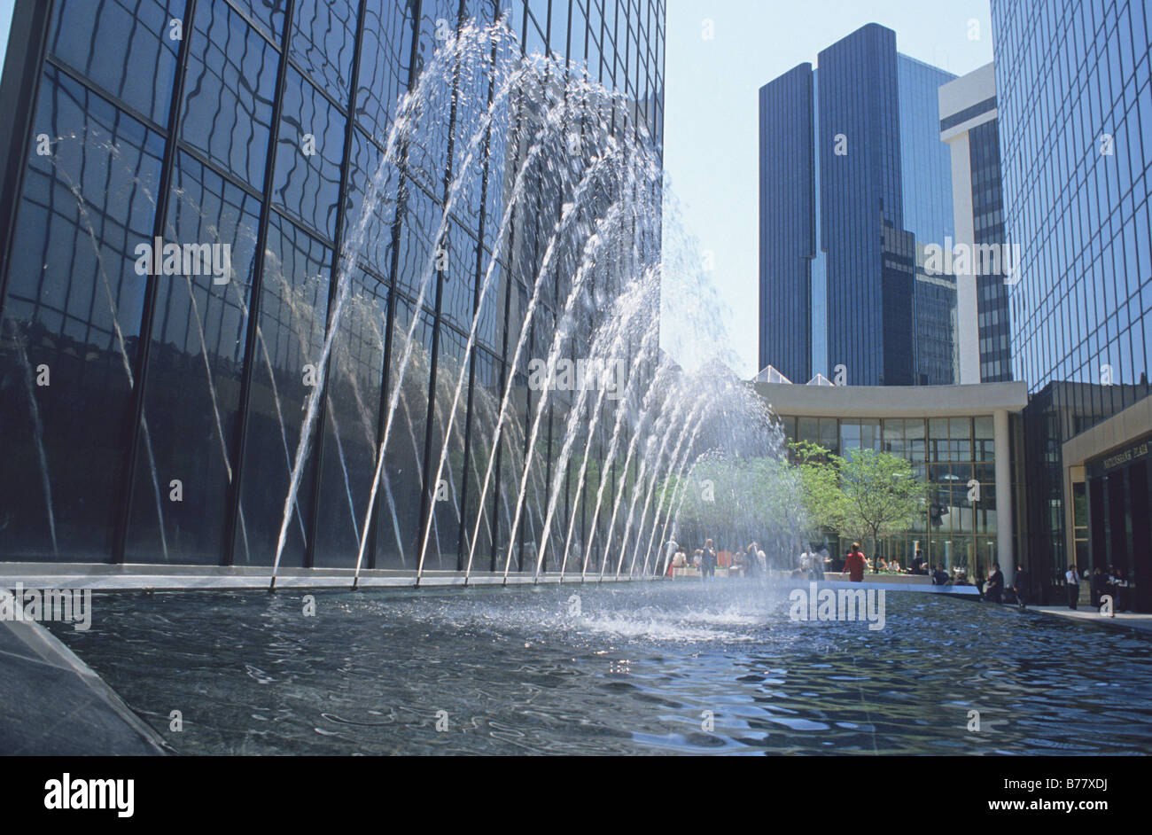 fountain at Independence Square downtown Charlotte North Carolina Stock