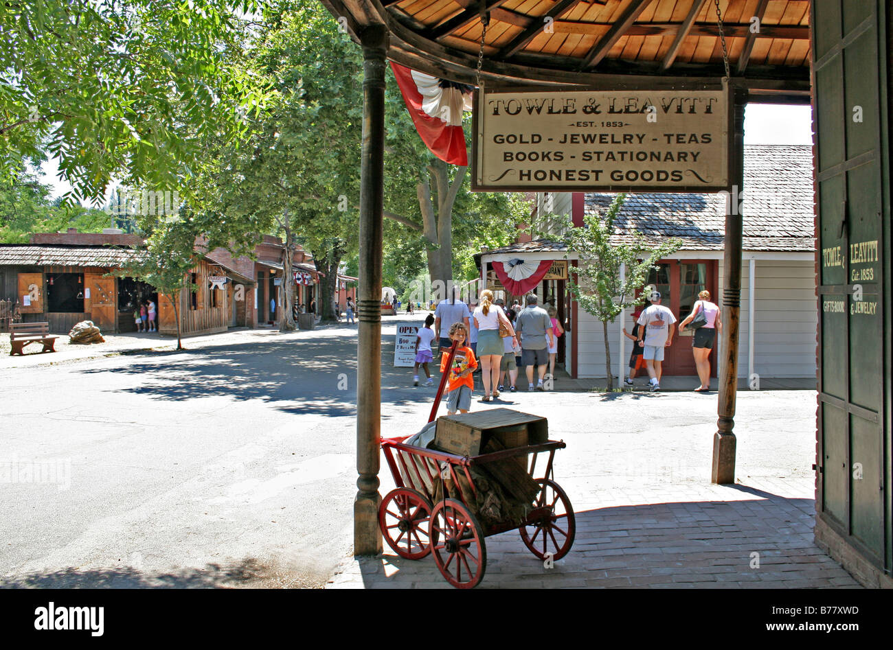 People walking on Main Street at historic Columbia State Historic Park