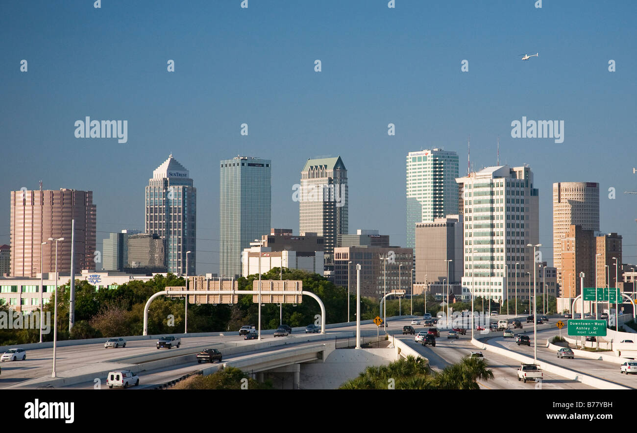 The skyline of downtown Tampa Florida. Stock Photo