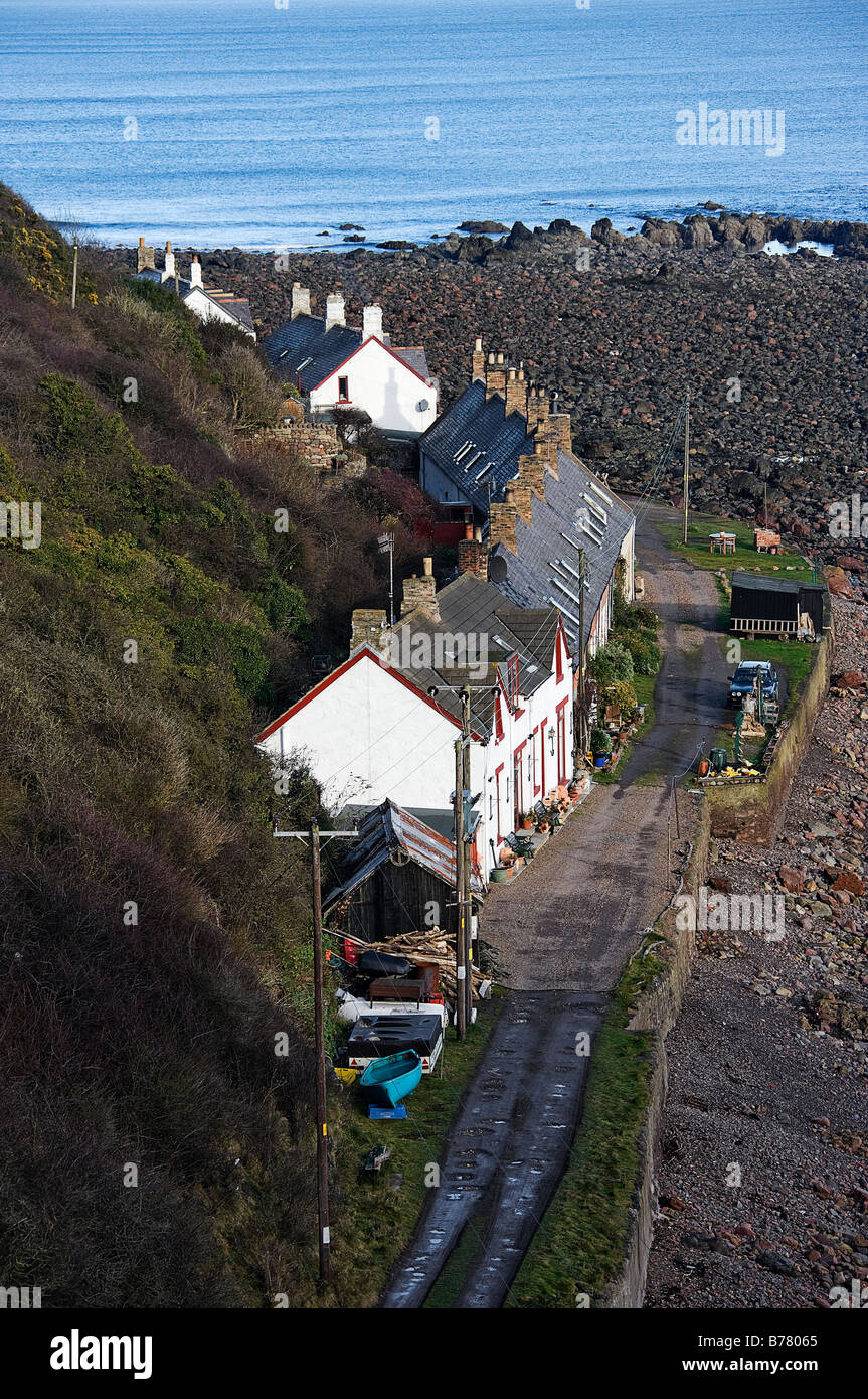 Burnmouth houses.Parish of Ayton. In the Scottish Borders Stock Photo