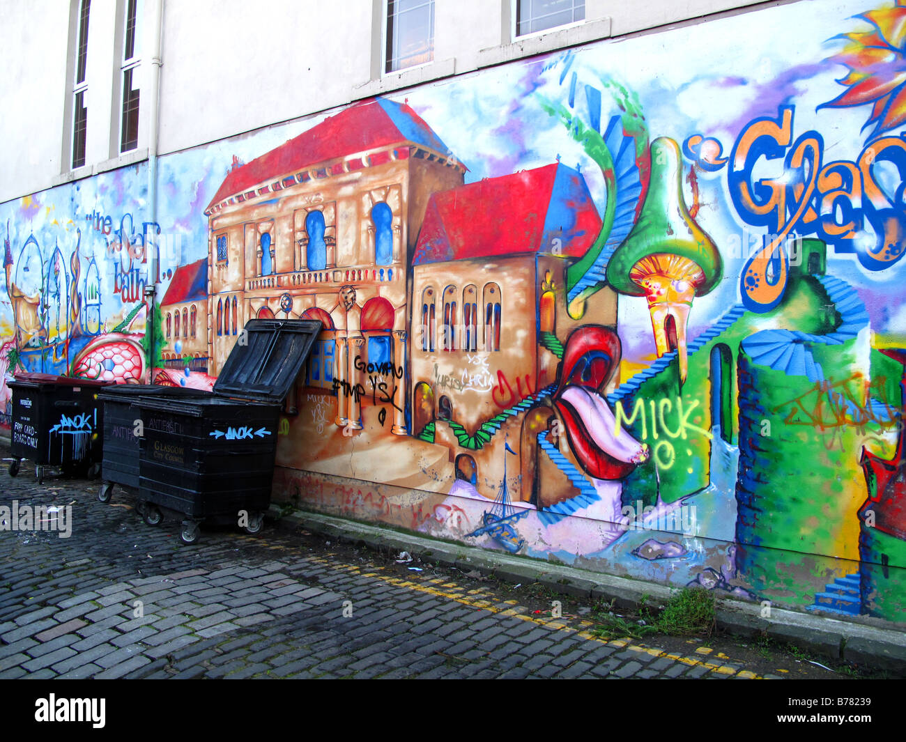 Mural Western Baths Glasgow Stock Photo Alamy