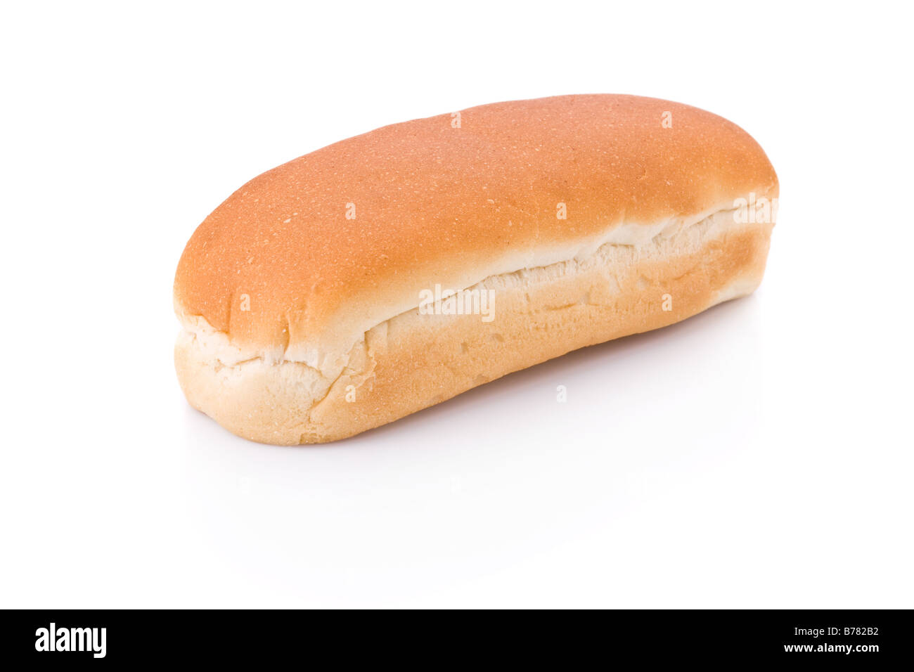 Hotdog bun isolated on a white background Stock Photo