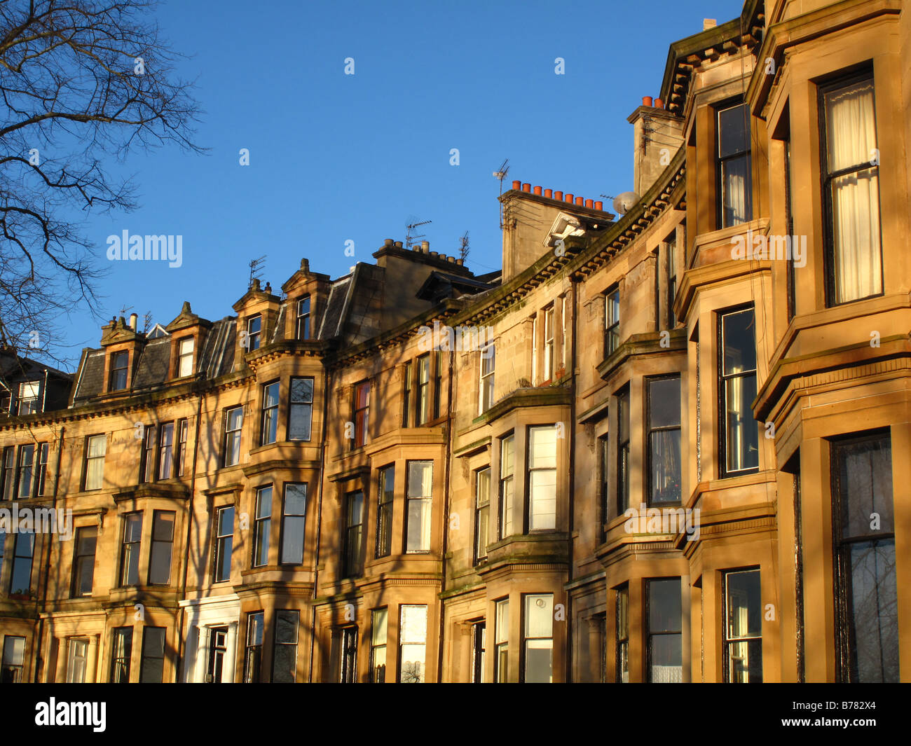 Glasgow tenements Stock Photo