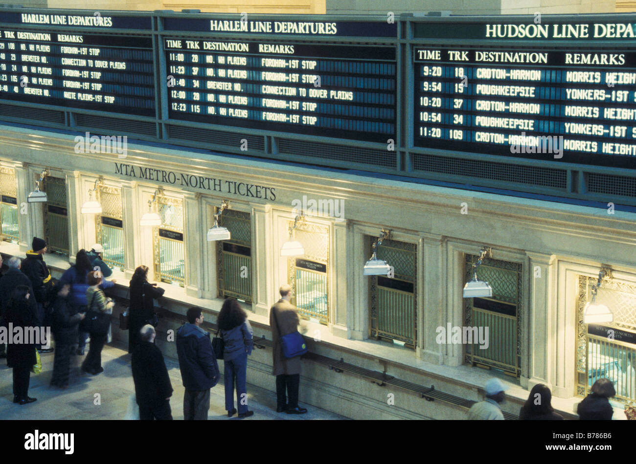 commuters buying tickets at Grand Central Terminal, NYC Stock Photo Alamy
