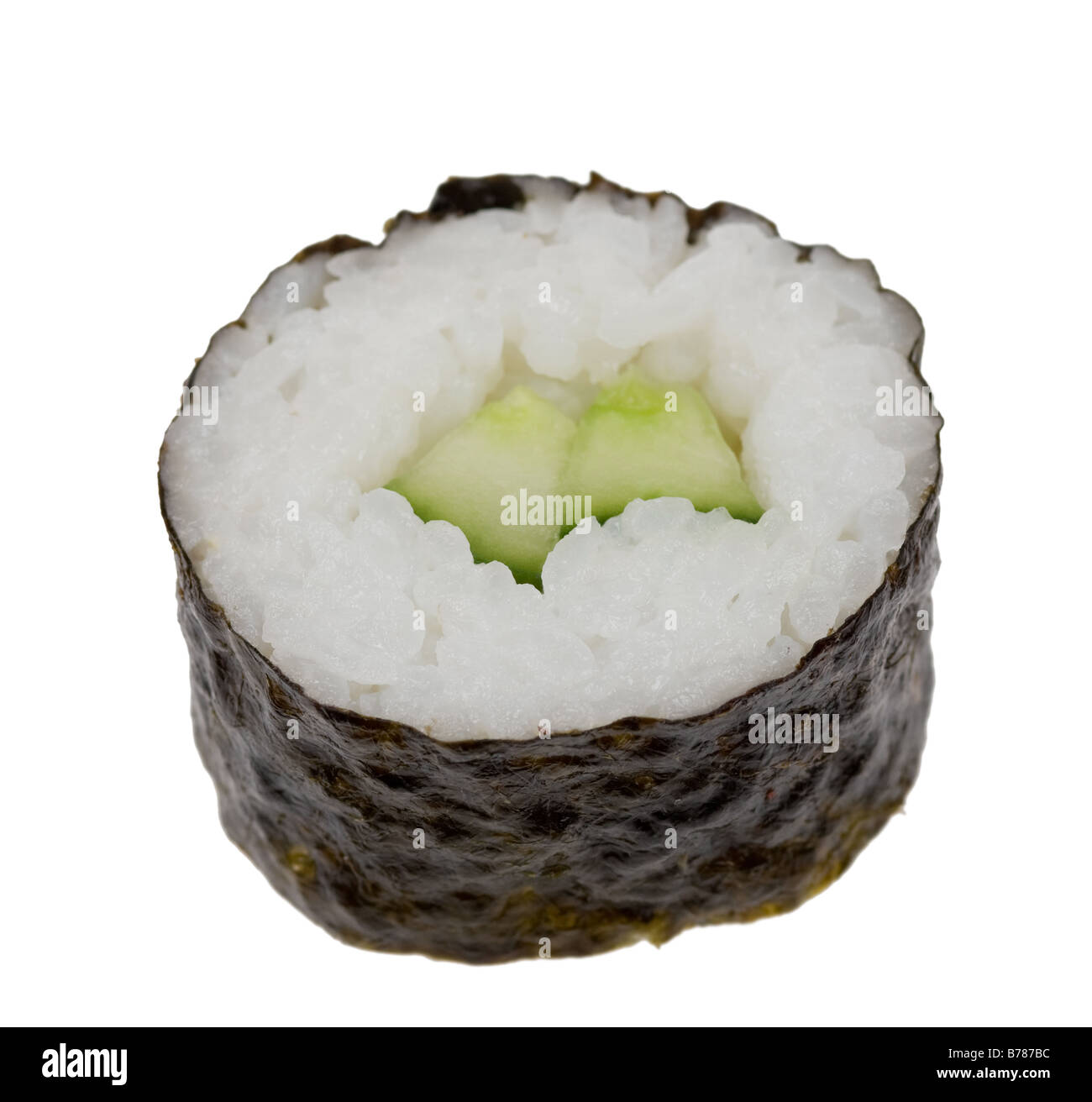 fresh sushi roll isolated on a white background Stock Photo