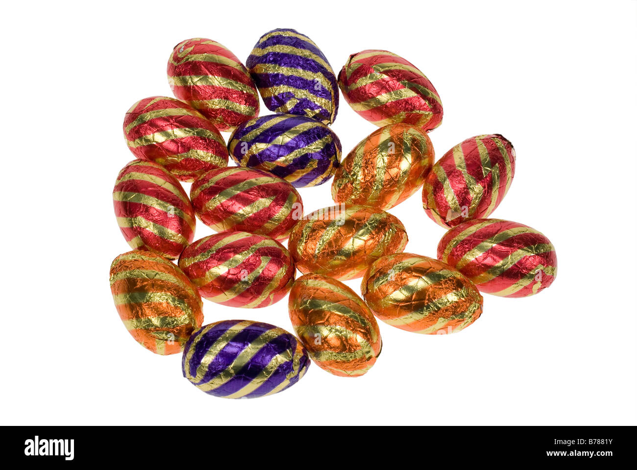 lots of easter eggs isolated on a white background Stock Photo - Alamy