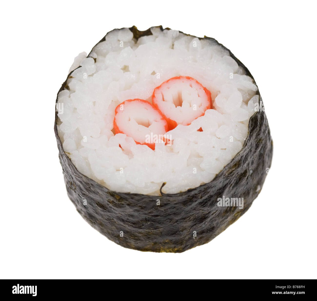 fresh sushi roll isolated on a white background Stock Photo