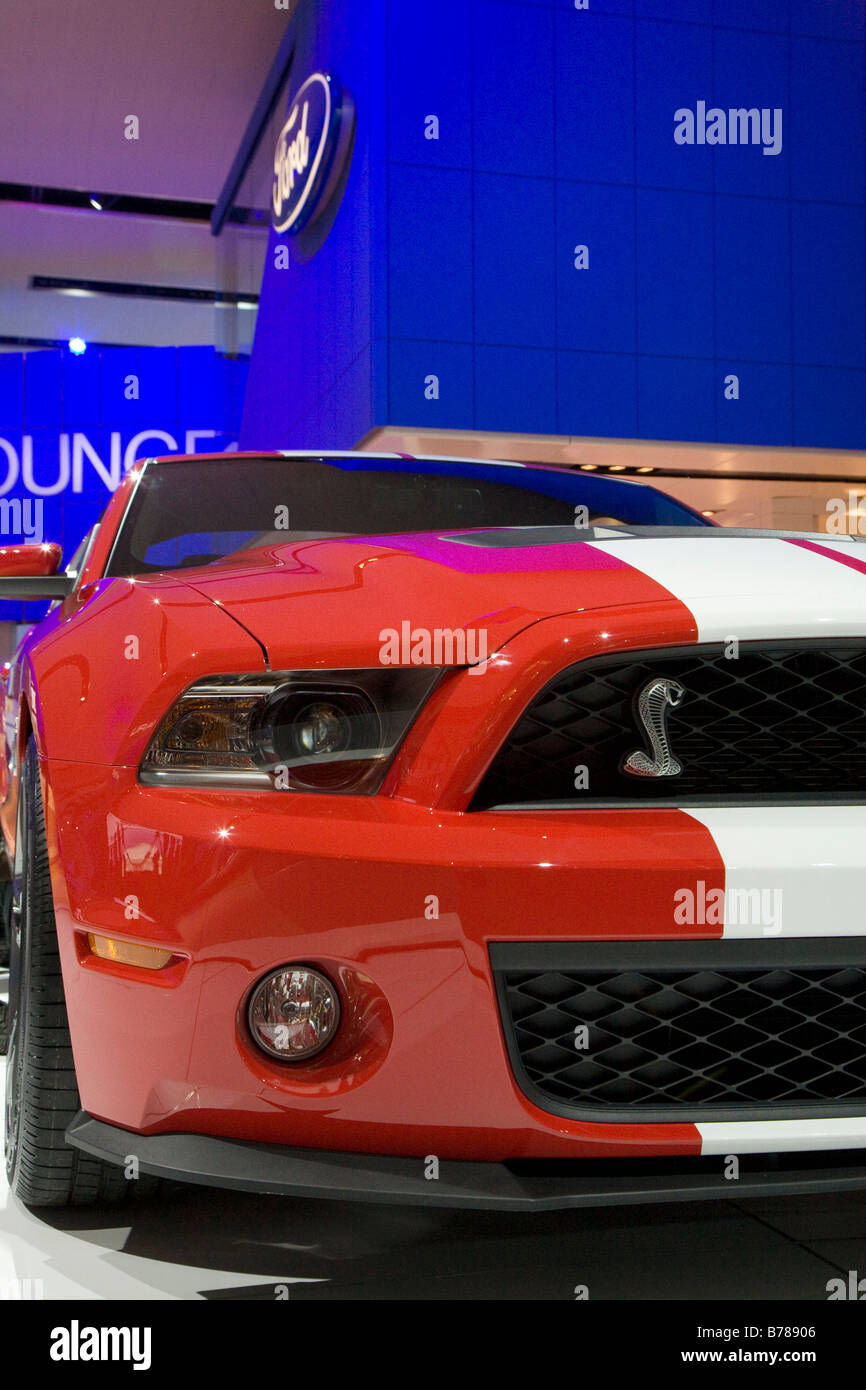 Detroit Michigan The Ford Mustang Shelby GT500 at the North American International Auto Show Stock Photo
