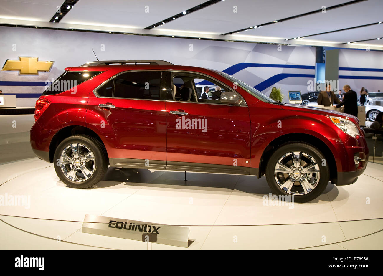 Detroit Michigan The Chevrolet Equinox SUV crossover on display at the North American International Auto Show Stock Photo