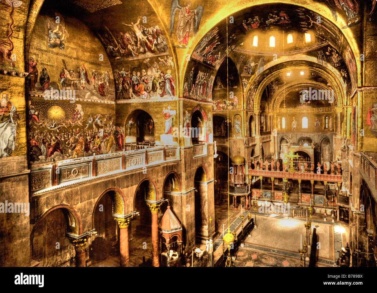 St Mark's Basilica, interior, Venice Italy Stock Photo