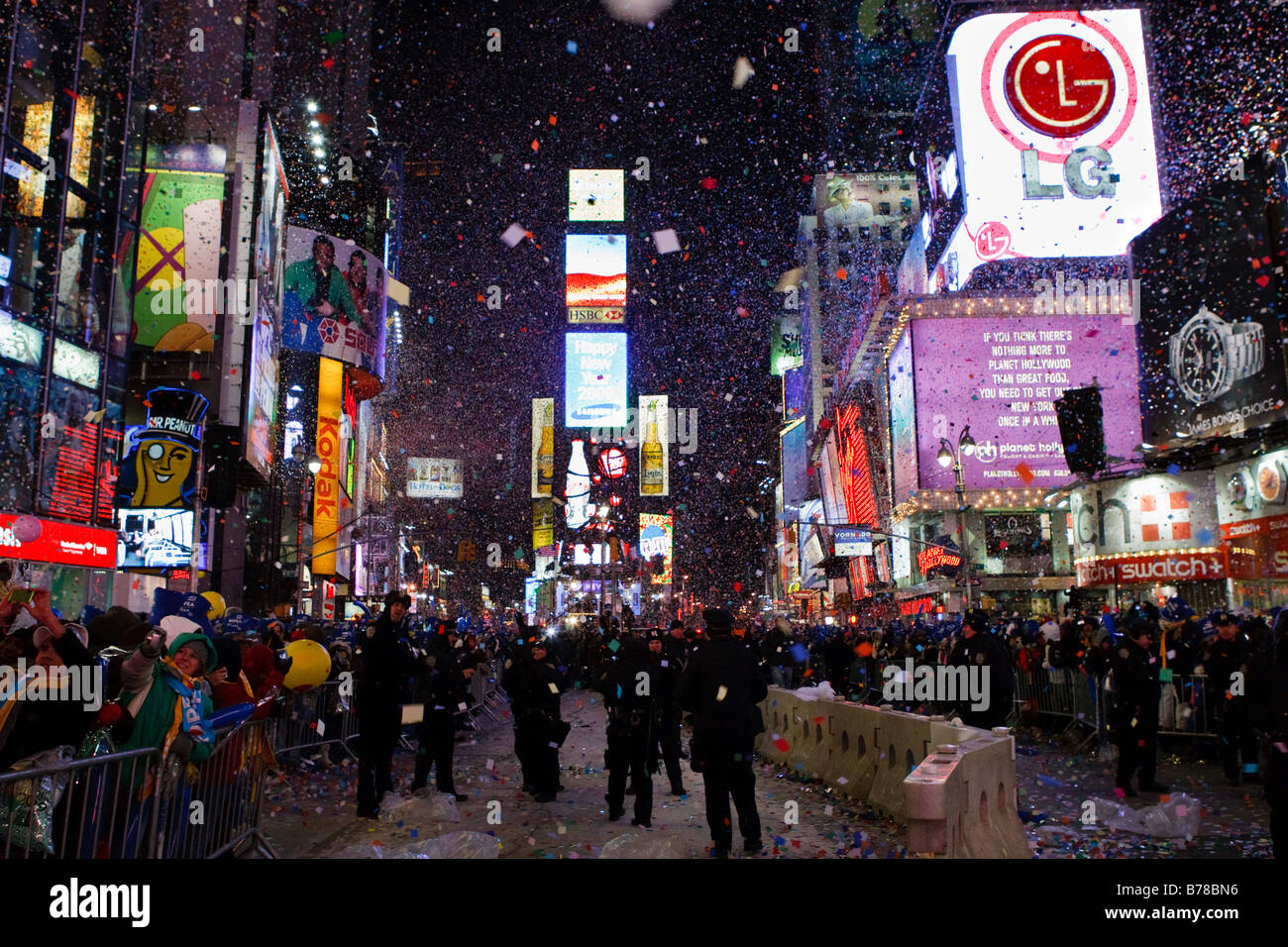 New Year's Eve Times Square Stock Photo