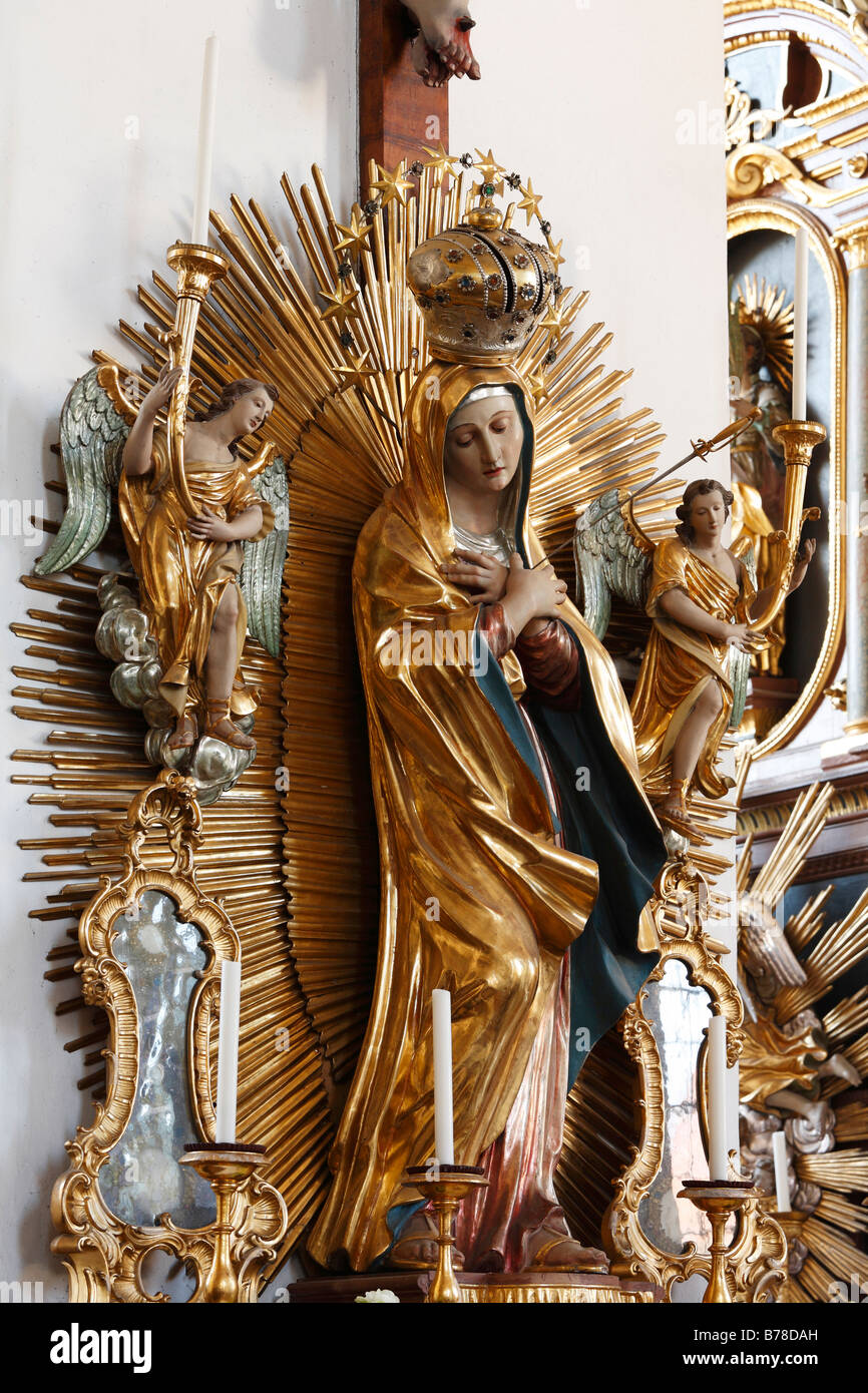Madonna in St. Sixtus parish church, Schliersee, Upper Bavaria, Bavaria, Germany, Europe Stock Photo