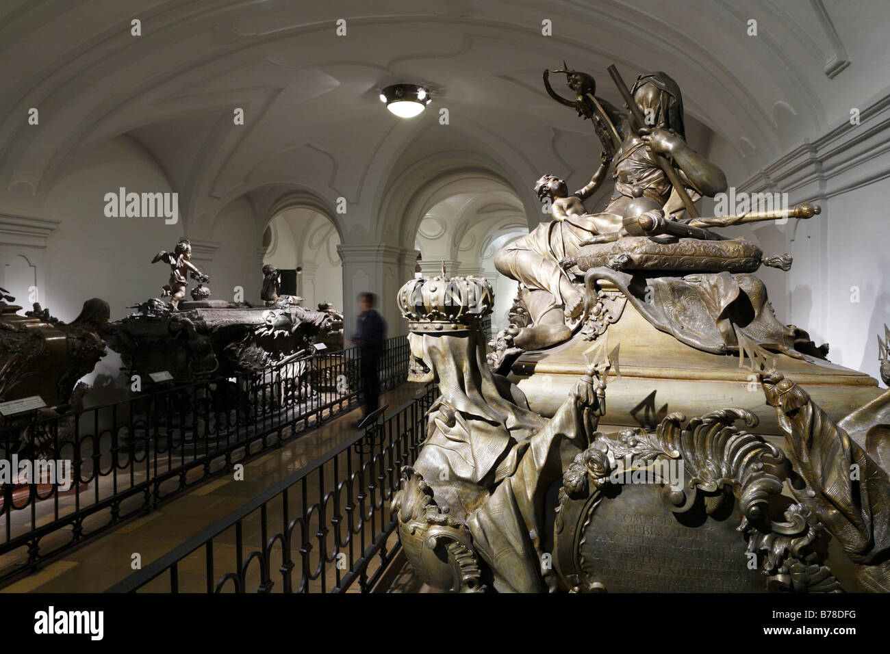 The Imperial Crypt, Kapuzinerkirche, Church of St. Mary of the Angels, Vienna, Austria, Europe Stock Photo