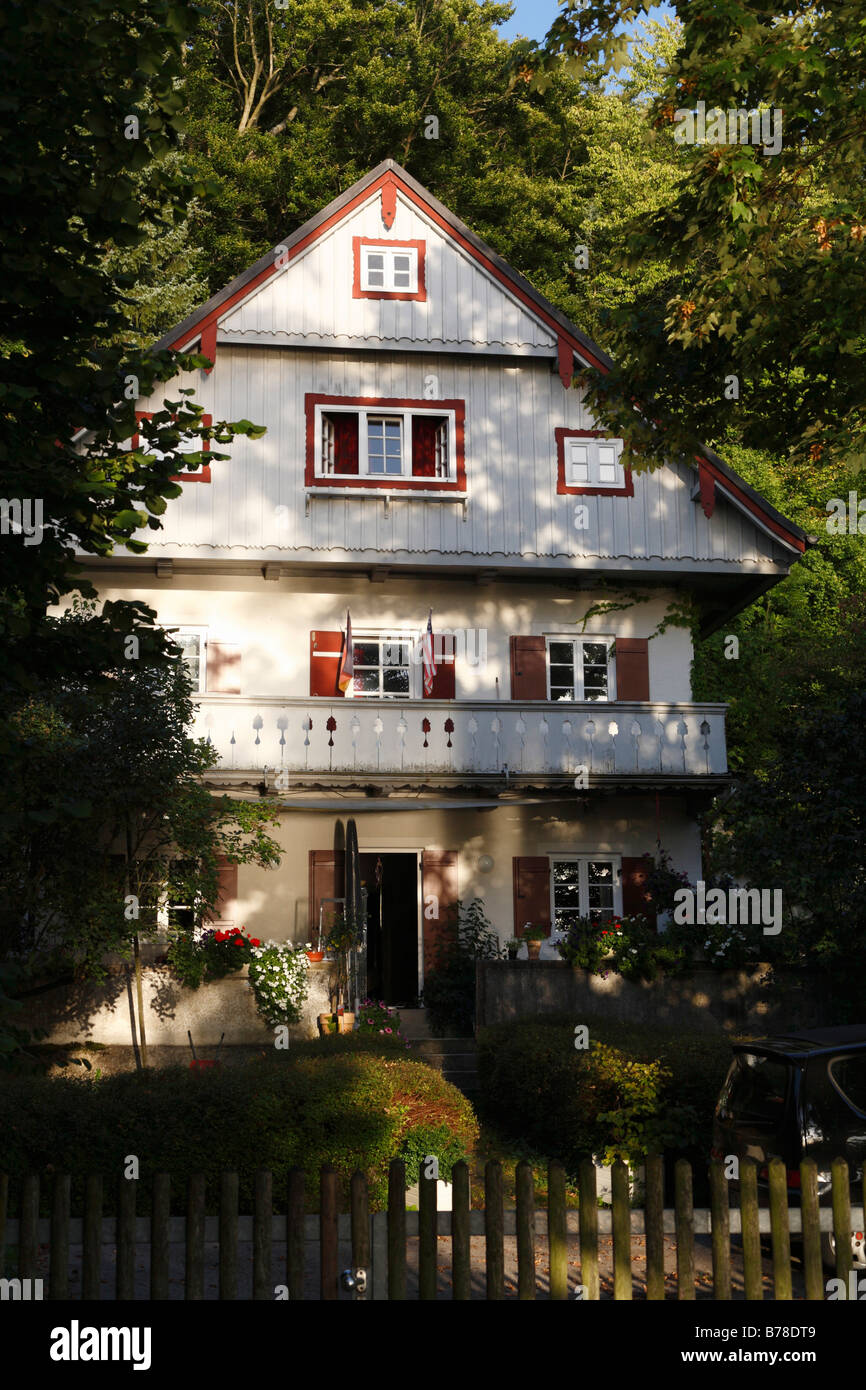 Villa in Seeheim on Lake Starnberg, commune of Muensing, Upper Bavaria, Germany, Europe Stock Photo
