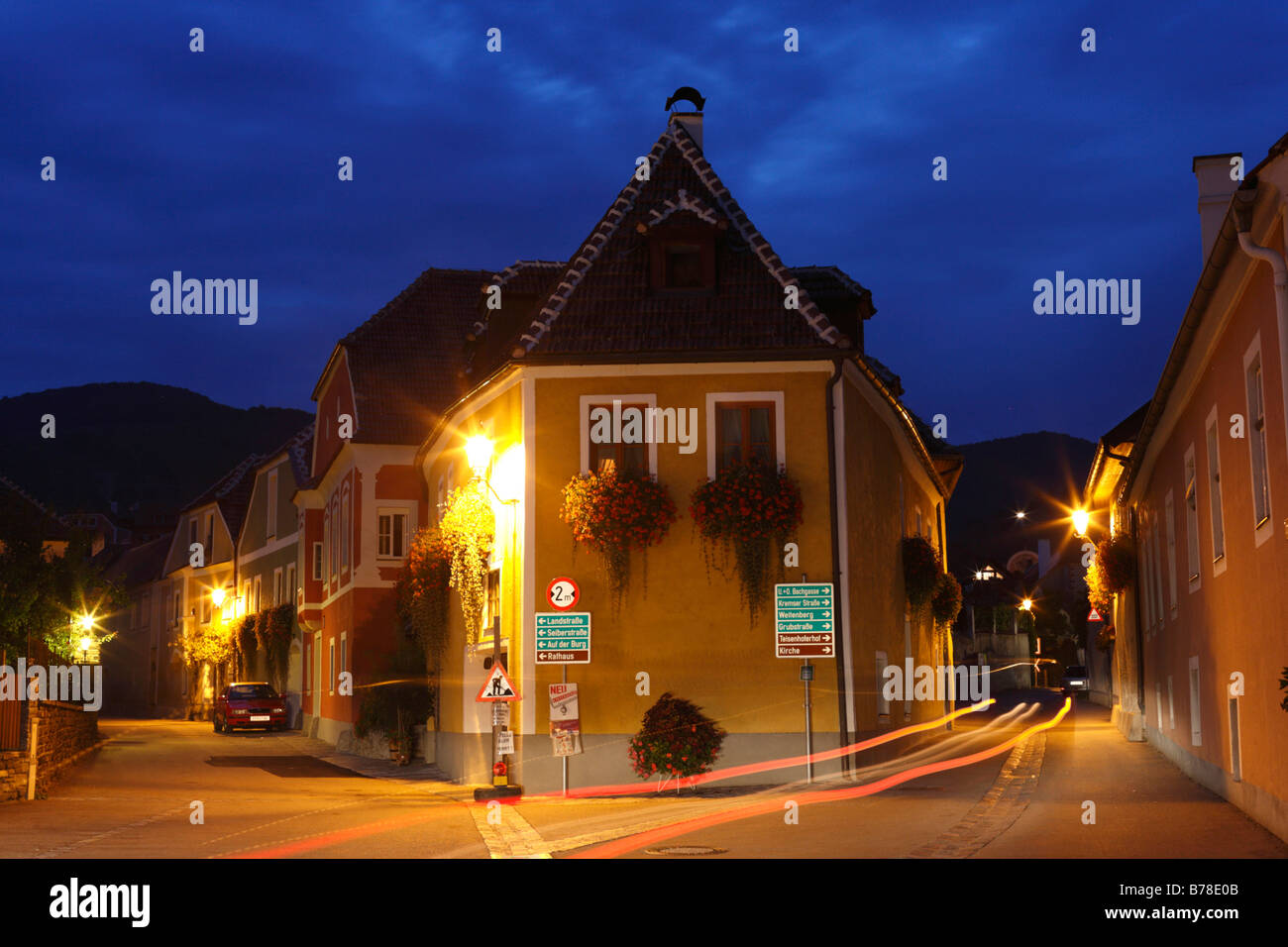 Alley in Weissenkirchen in Wachau, Waldviertel dictrict, Lower Austria, Europe Stock Photo