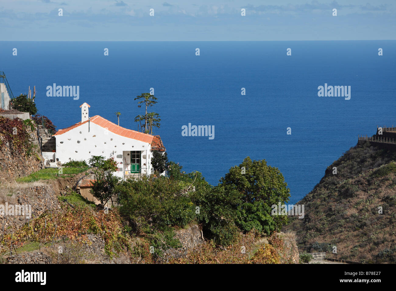 House in Hermigua, La Gomera, Canary Islands, Spain, Europe Stock Photo
