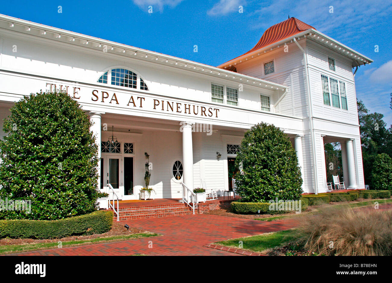 Pinehurst Spa and resort entrance North Carolina Stock Photo Alamy