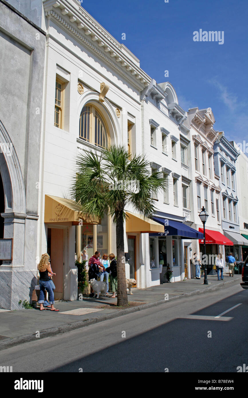 People shopping King Street Charleston SC Stock Photo Alamy