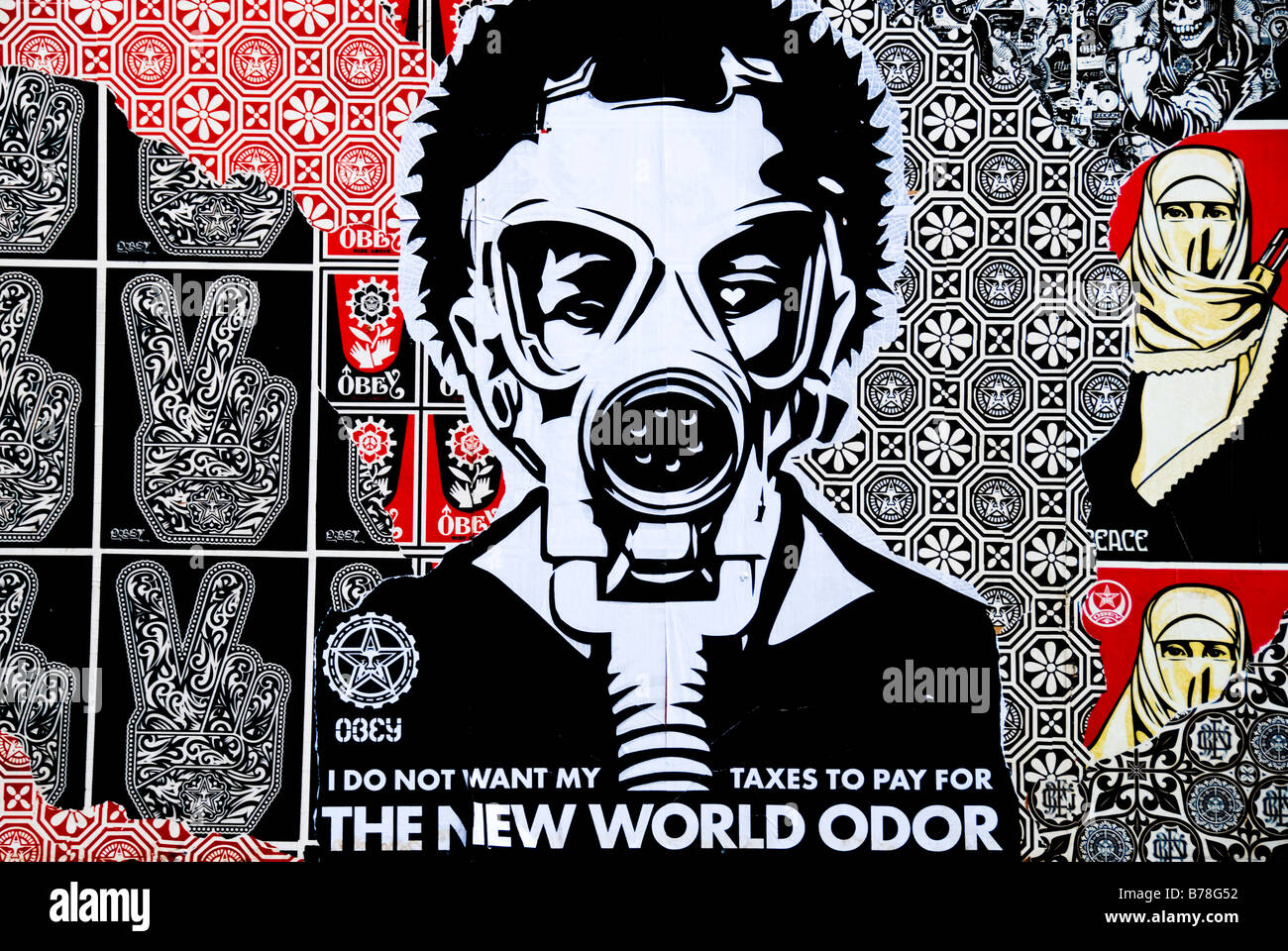 Anti-war graffiti from near Brick Lane, London Stock Photo - Alamy