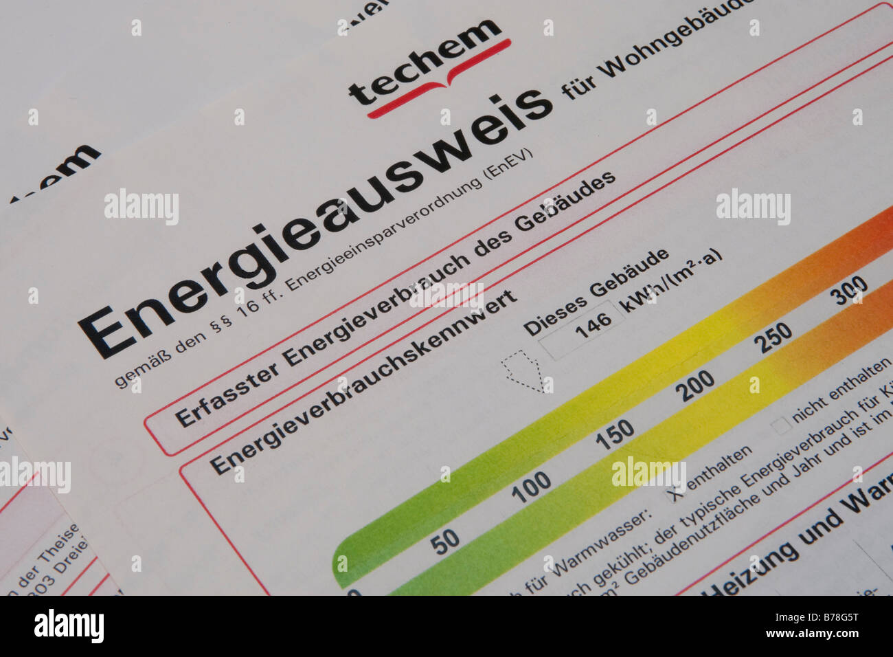 View of Certificate for the energy performance of residential buildings Stock ...