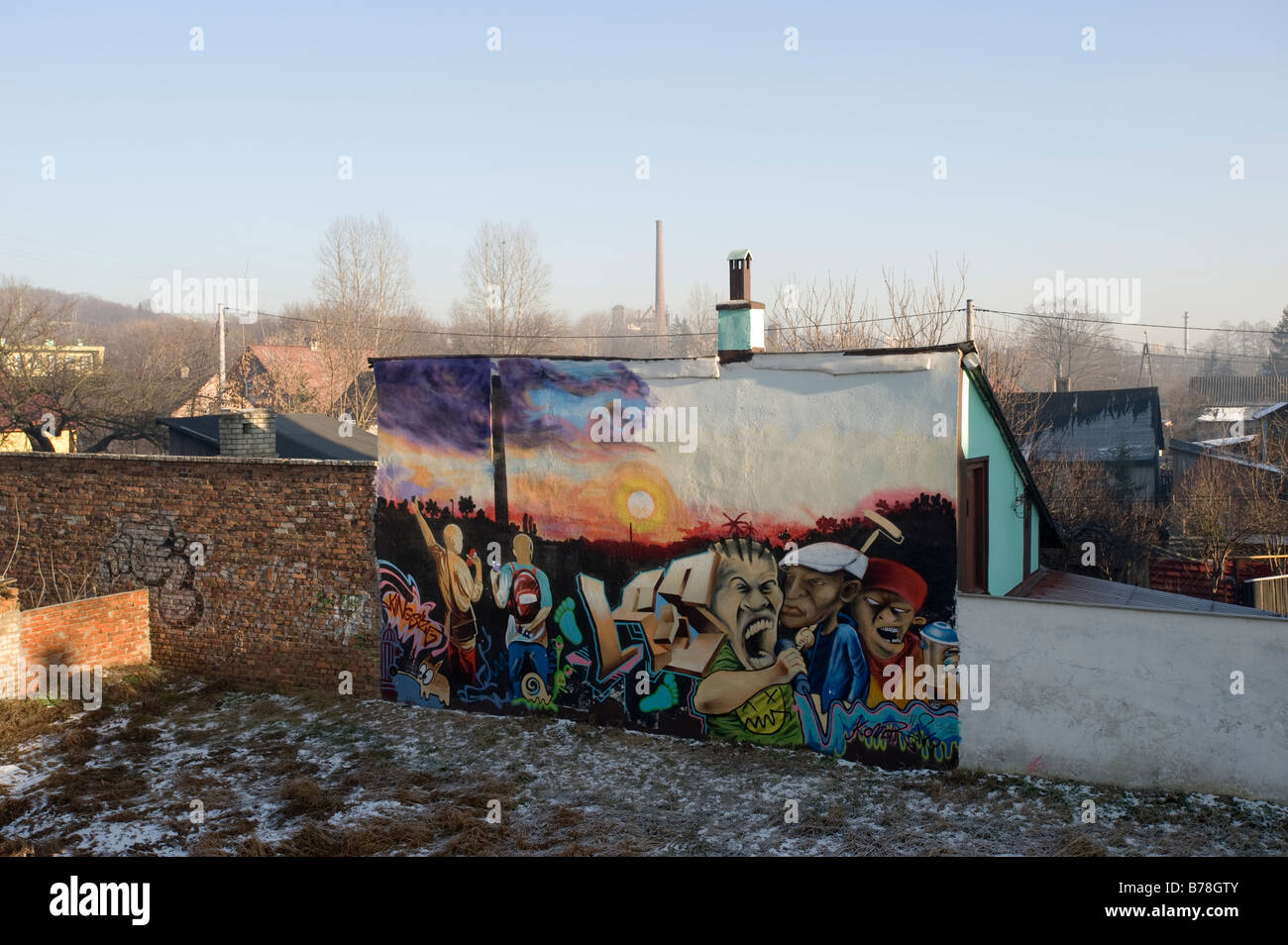 Graffiti On The Wall Starachowice Poland Stock Photo Alamy