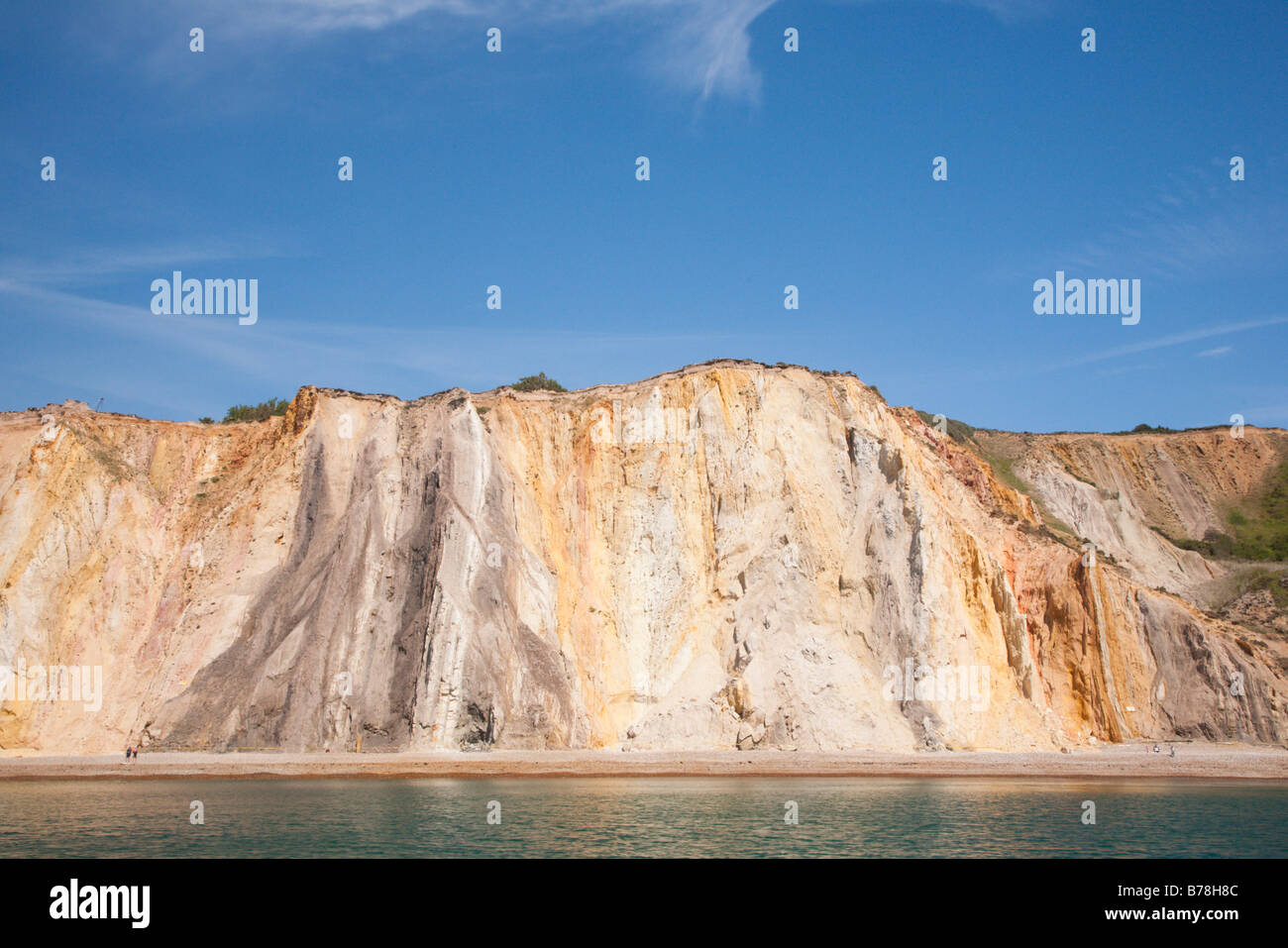 Coloured cliffs, Alum Bay, Isle of Wight, UK Stock Photo