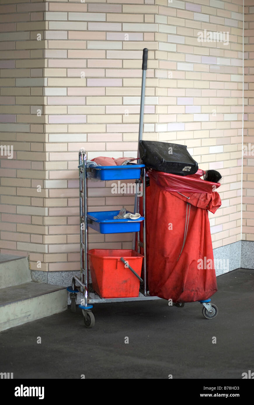 Cleaning Trolley Stock Photo Alamy   Cleaning Trolley B78HD3 