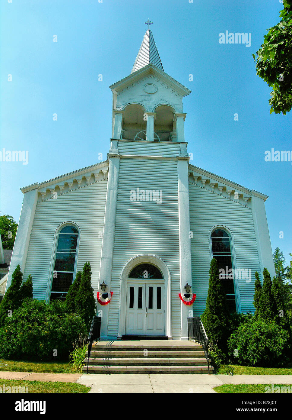 Presbyterian church in Brockport,New York Stock Photo Alamy