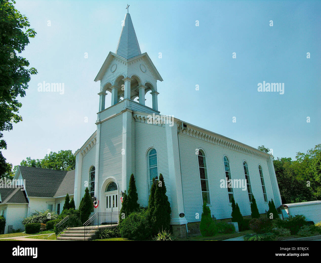 Presbyterian church in Brockport,New York Stock Photo Alamy