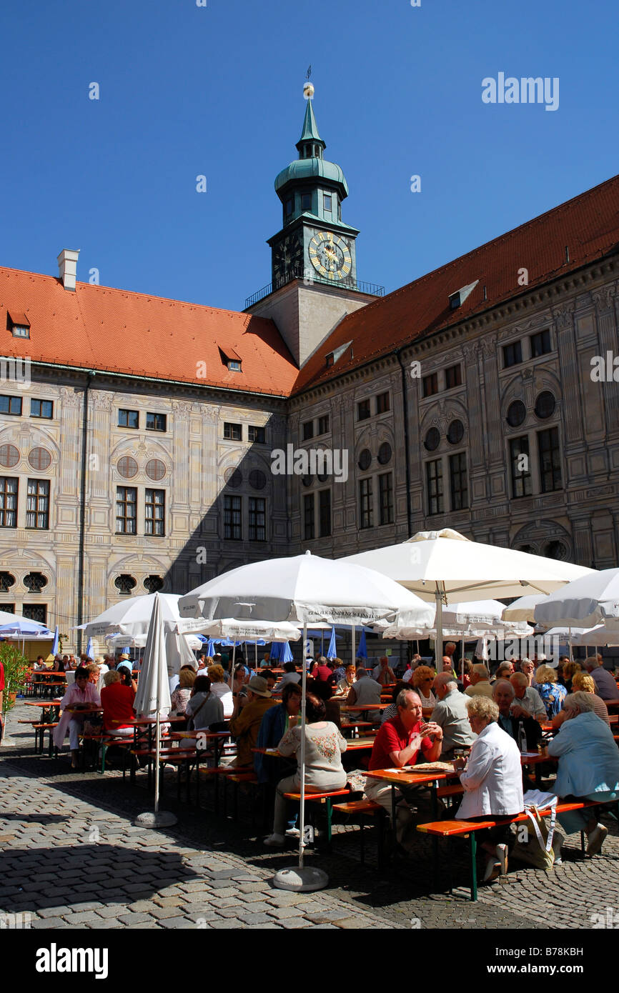Terrace of a wine tavern in the inner yard of the Residence, in the