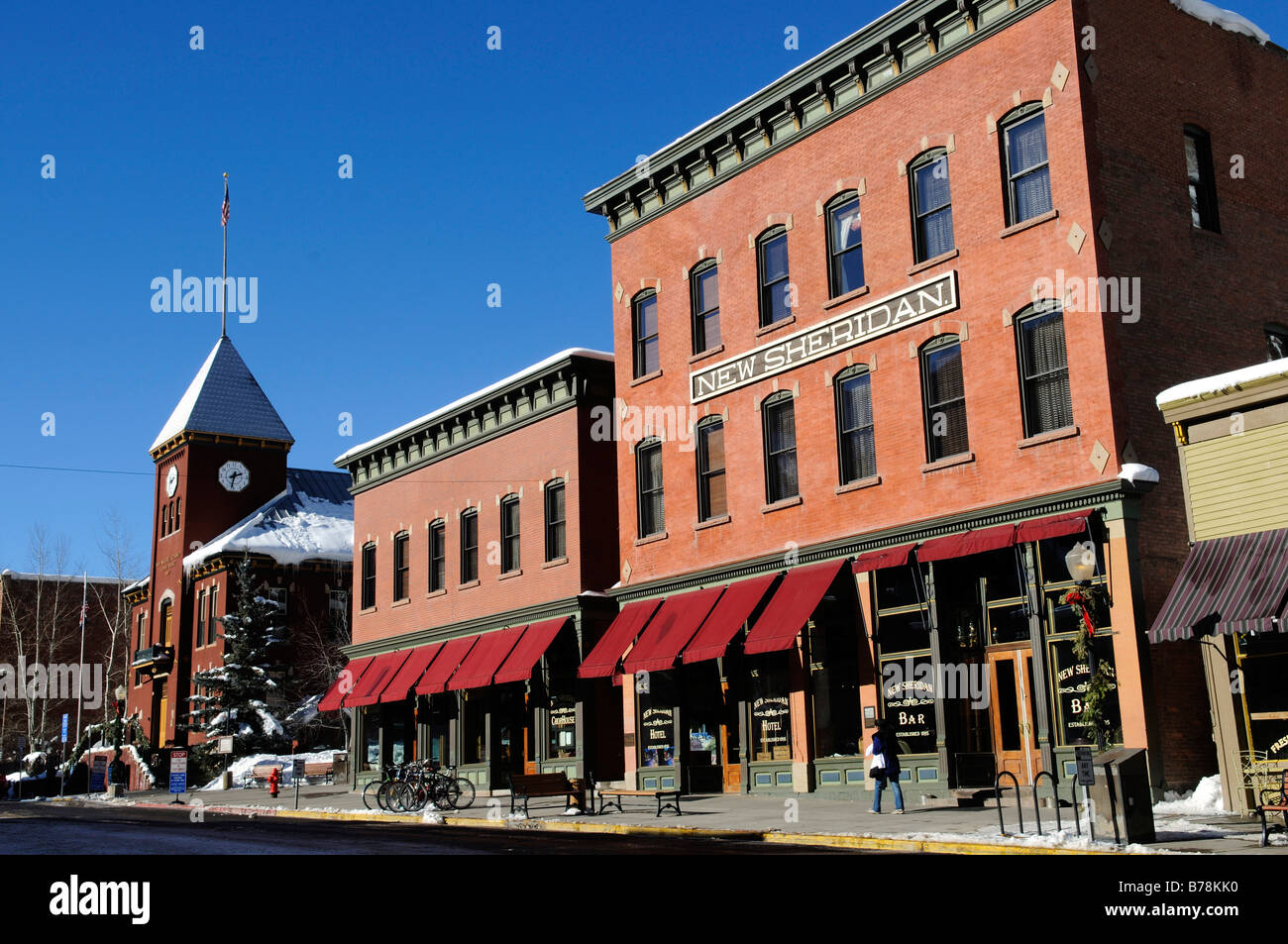 Mainstreet, New Sheridan Bar in Telluride, Colorado, USA Stock Photo