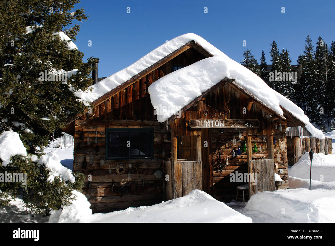 Log cabin, Dunton Hot Springs Lodge, Colorado, USA Stock Photo Alamy
