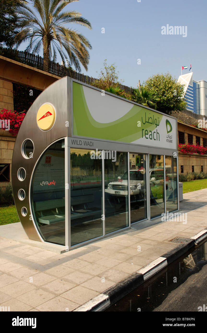 Jumeirah Beach Hotel, fully airconditioned bus stop, Dubai, United