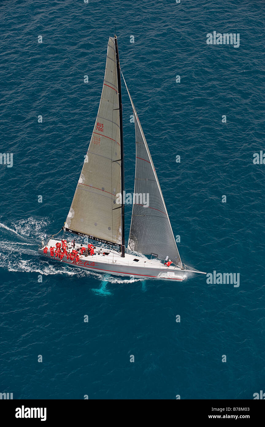 Wild Oats sails in the Hamilton Island Race Week Stock Photo