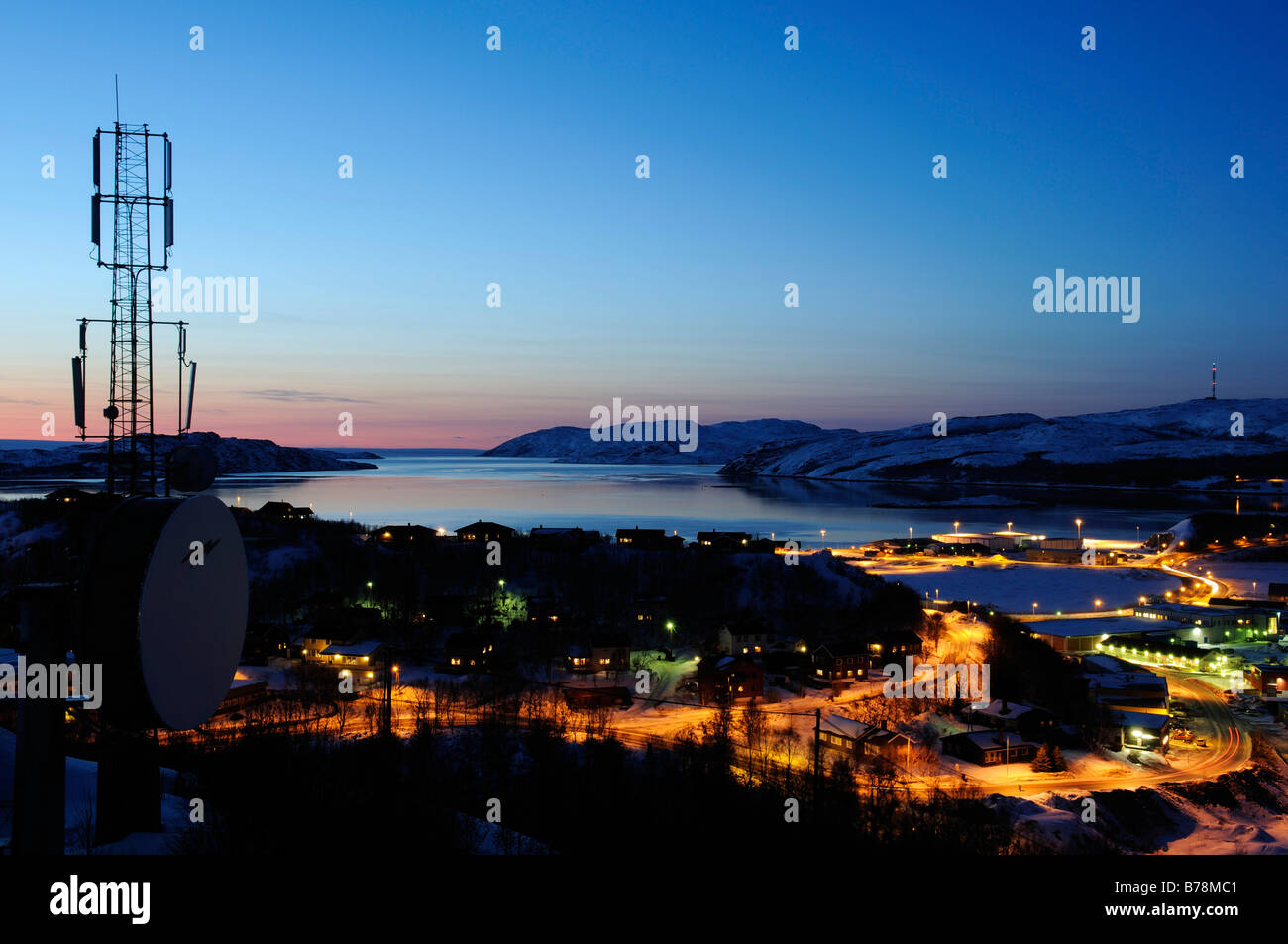 View of Kirkenes, Finnmark, Lapland, Norway, Scandinavia, Europe Stock
