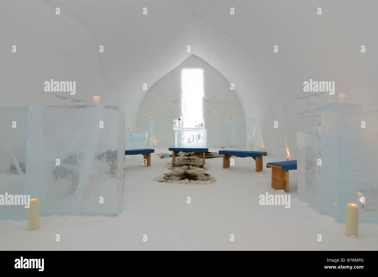 Igloo church, Icehotel Kakslauttanen, Ivalo, Lapland, Finland, Europe