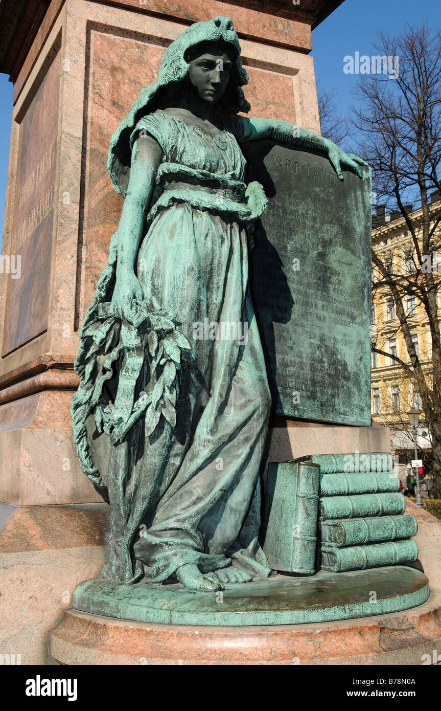Jl Runeberg Base figure of the J.L. Runeberg statue on the Esplanade, Helsinki ...