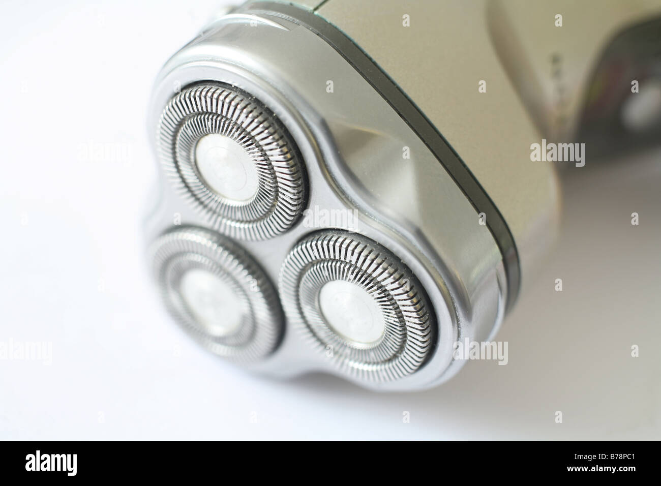 Closeup view of a portable electric razor on a white background Stock Photo Alamy