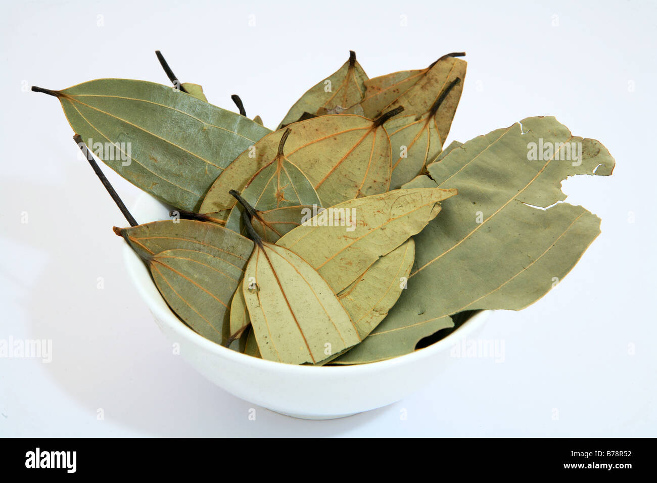 Dried Indian Bay Leaves In A Bowl They Are Used In Some Curry