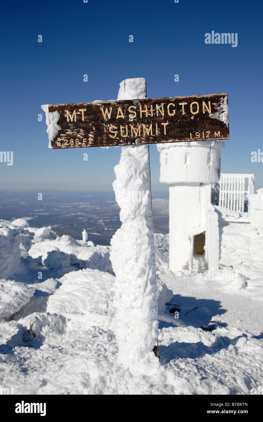 Mount Washington during the winter months Located in the White Mountains New Hampshire USA Stock