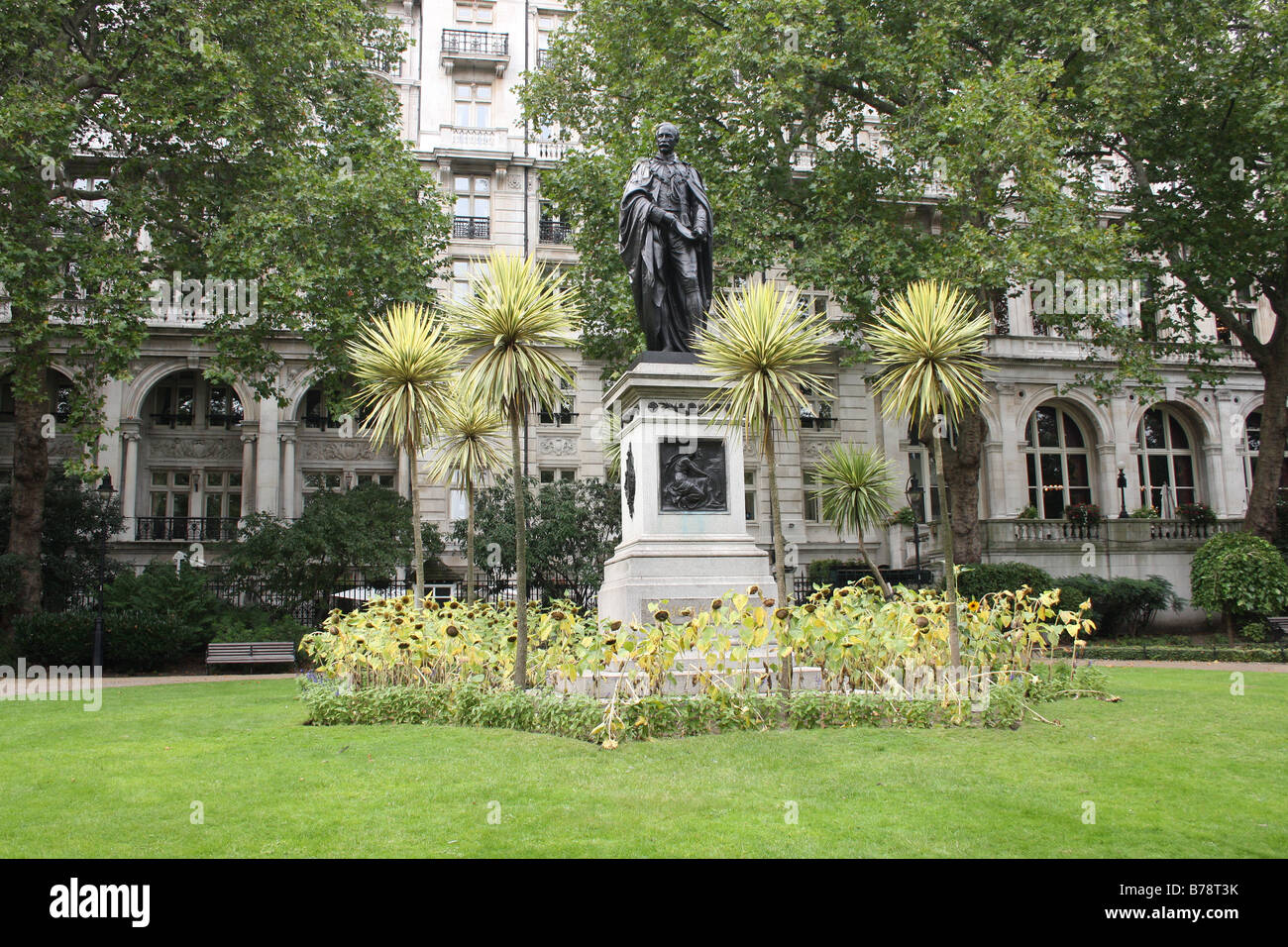 A statue in London's Victoria Embankment Gardens, Westminster. Stock Photo