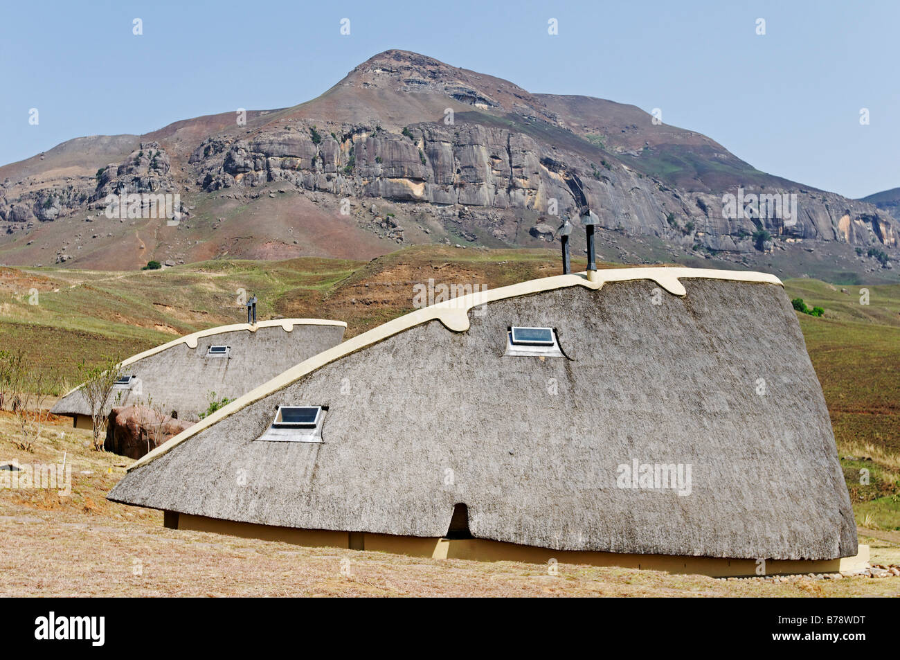 Chalets of Didima state camp, Champagne Castle valley, Drakensberge