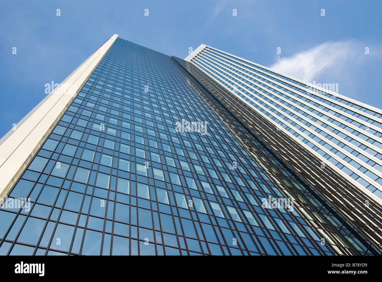Germany, Frankfurt on the Main, Trianon Tower, low angle view Stock